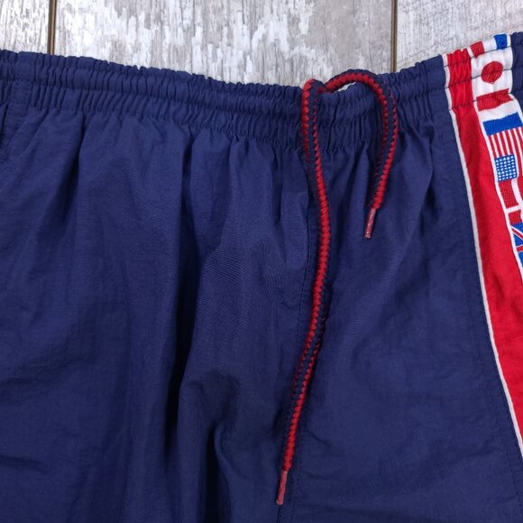 Vintage 1996 Atlanta Olympic Swim Trunks Mens Medium Lined Pull On Flag Shorts - Picture 4 of 7